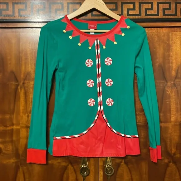 Wondershop Target Girls M Christmas Elf Long Sleeve Shirt Holiday Christmas - Picture 6 of 11